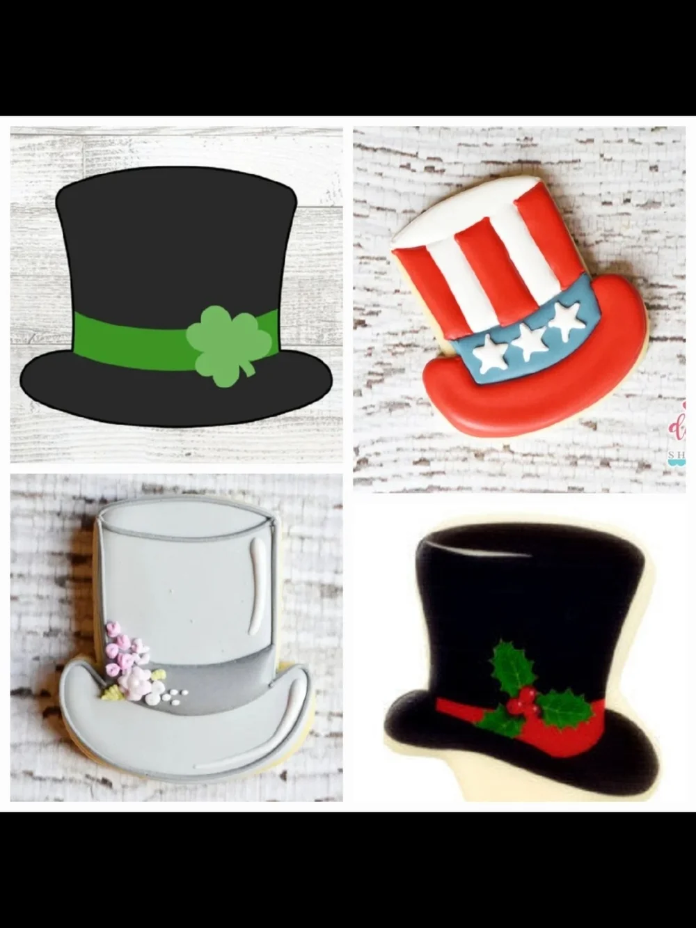 Cookie Cutters Christmas Holiday Wilton Snowman Top Hat, Circle Snowflake